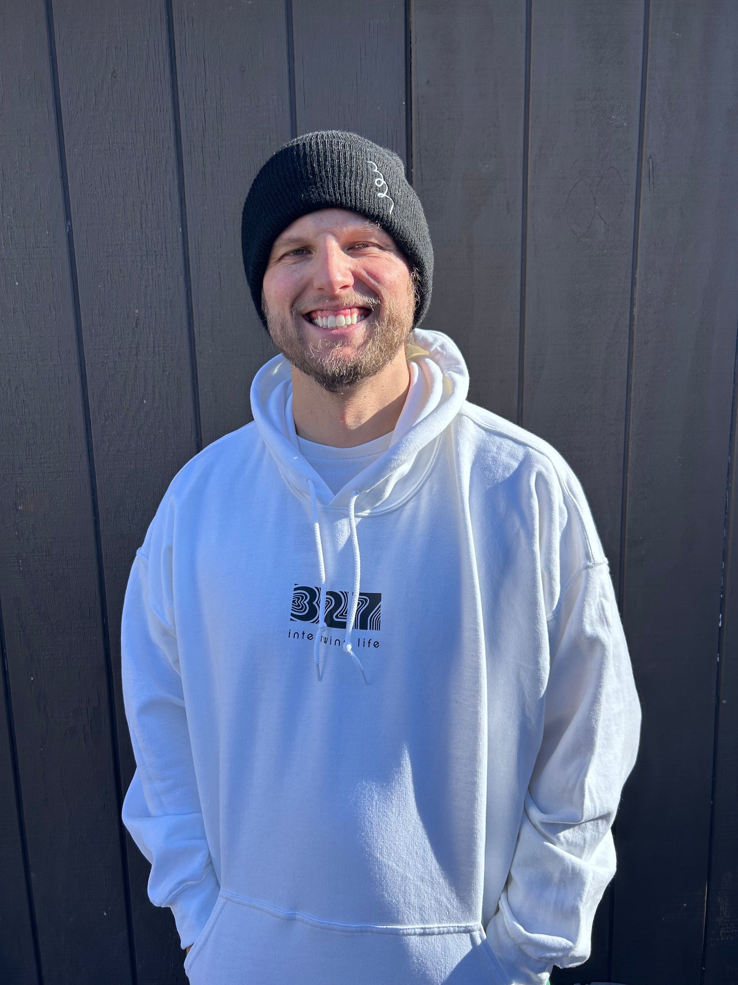 White 327 Intertwine Life Adult Hoodie